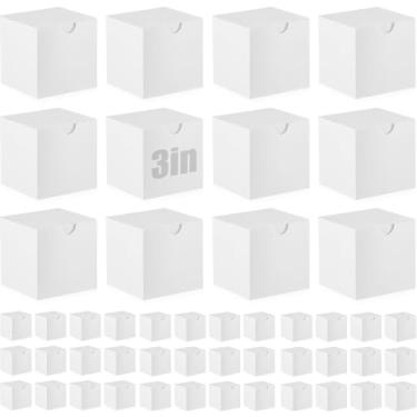 Imagem de Zhehao Pacote com 48 caixas de presente coloridas pequenas caixas de presente de papelão com tampas, caixa quadrada de papel kraft, montagem para velas, presentes de casamento, aniversário fácil (7 x