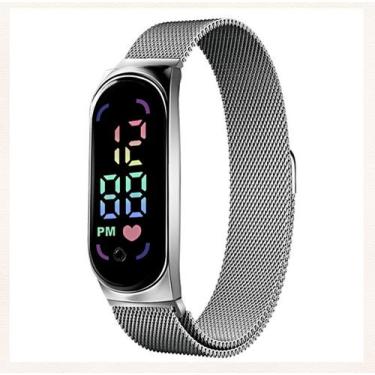 Imagem de Relógio Feminino Esportivo Digital Pulseira Ajustável Imã - Zenah, Pra