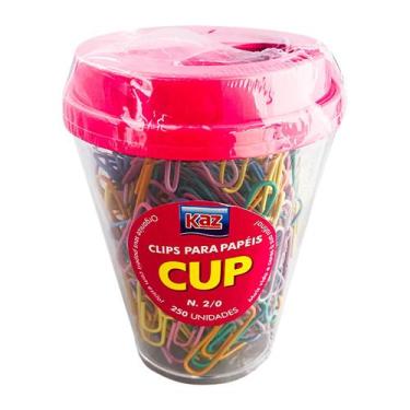 Imagem de Kit 250 Clips Coloridos Para Papel N2/0 Com Copo Magnético - LEPOX DIS