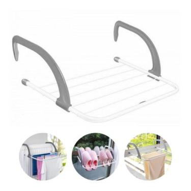 Imagem de Varal Portátil Secador De Roupas Prático e Retrátil Para Janela e Pare