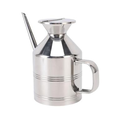 Imagem de Pssopp Garrafa de Dispensador de Vinagre de Metal, Garrafa de Dispensador de óleo de Aço Inoxidável para Molho de Soja Com Pico Preciso (B)