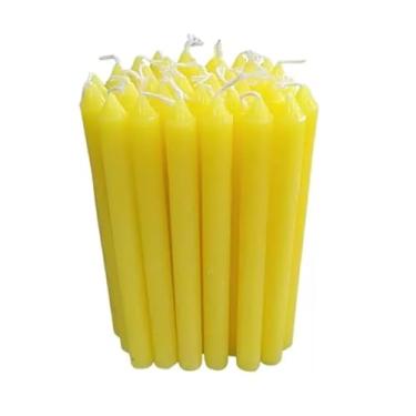 Imagem de Vela Amarela Palito Comum C/ 50 Velas