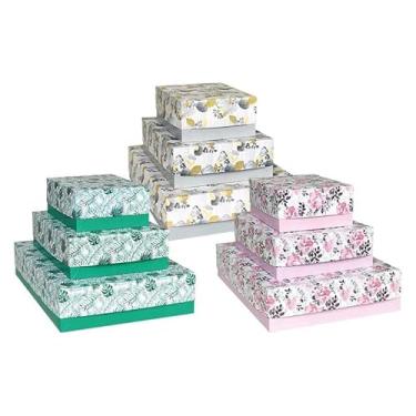 Imagem de Caixa para Presente com Tampa Natureza Pequena 19X14,5X7,5 Sortida Pacote com 20