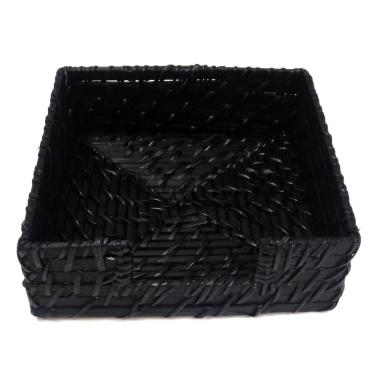 Imagem de Porta Guardanapo Em Rattan Preto Quadrado