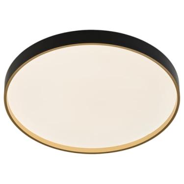 Imagem de Plafon Led Moderno Sobrepor 24w 33cm Redondo Toronto Estrutura Preto/dourado | LY-8798AM PT+DR