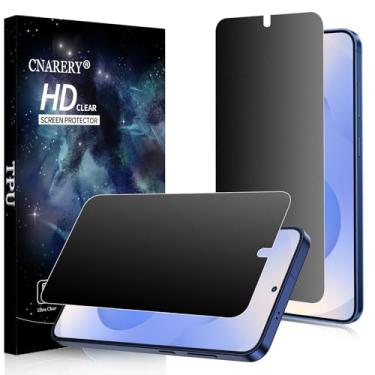 Imagem de Cnarery Pacote com 2 protetores de tela de privacidade fosco de 4 vias 360° para Samsung Galaxy S25 Plus de 6,7 polegadas [sem vidro], antiarranhões, antirreflexo, suporta impressões digitais