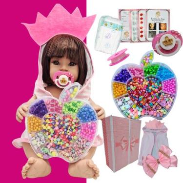 Imagem de Bebê Reborn Silicone Bebe Realista Completa Menina Castanho Linda Enxo