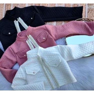 Imagem de Bolero infantil menina pérola festas - Vickmodastore , Branco, 6