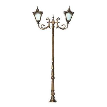 Imagem de Poste Colonial Bari Para Jardim Alumínio 02 Luminária 2,53M - LUMINÁRI