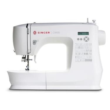 Imagem de Máquina de Costura Eletrônica SINGER C5605 127V | 80 Pontos com 180 Aplicações | LCD, Passador de Linha, Caseado Automático, Braço Livre | Portátil | Ideal para Uso Doméstico