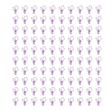 Imagem de Grampos de Fichário, 100 Peças Em Forma de Flor, Criatividade, Grampos de Papel Artesanal, Grampos de Fichário, Grampos de Papel, Grampos de Papel, Grampos de Metal, Material Escolar de Escritório (Roxa)