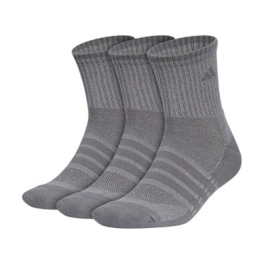 Imagem de adidas Meias Masculinas Acolchoadas X 4 Pacote com 3 Meias, Cinza Onix/Cinza, G
