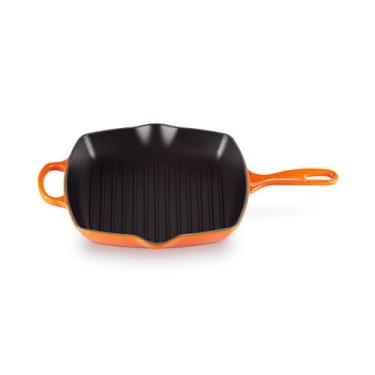 Imagem de Le Creuset Grelha Quadrada 26 cm Ferro Fundido Esmaltado Signature Laranja