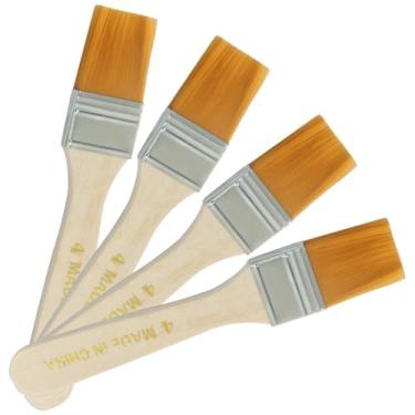 Imagem de Unlorspy 12 pincéis duráveis de 2,5 cm, ferramenta de pintura de cerdas macias, pincéis pequenos, ferramenta de pintura de cerdas de nylon para paredes/retoque/armários/cercas