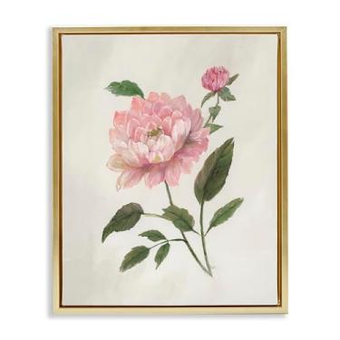 Imagem de Stupell Industries Rosie Rose Flower Study Gold Framed Floater Canvas Wall Art, design by Nan, 21 x 17