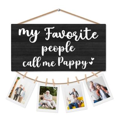 Imagem de CGBHW Best Pappy Gifts Porta-retrato preto para parede, presente de aniversário para papai avô, presente de papoula para netos, netos, exibição de fotos pendurada