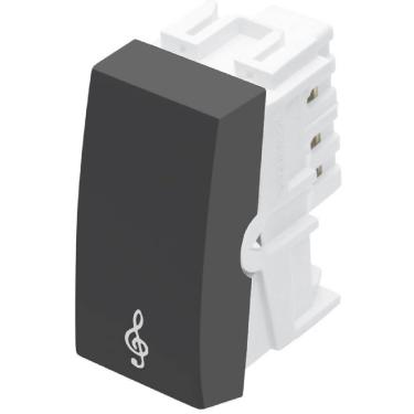 Imagem de Módulo Pulsador Campainha Habitat Black 16 Amperes 250 Volts - 4030 - Fame