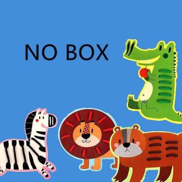 Imagem de Grade de madeira do jardim de infância animal Threading Board costura 