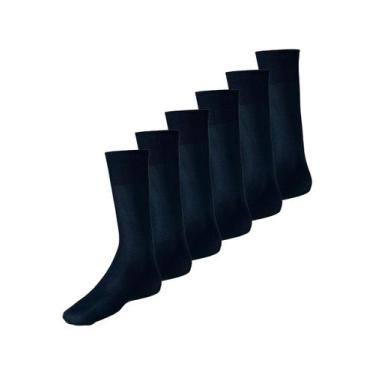 Imagem de Kit com 6 Pares de Meias Social Meianyl 6002-001 - LUPO, Azul marinho