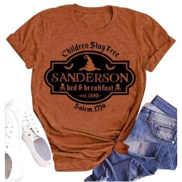 Imagem de Camiseta feminina HRIUYI Plus Size Halloween Sanderson Hocus Pocus