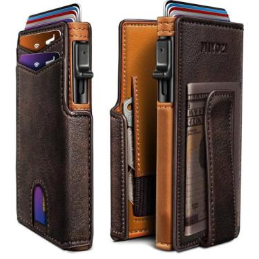 Imagem de Carteira miyozi WS103AM000 com bloqueio de RFID Slim 9 cartões