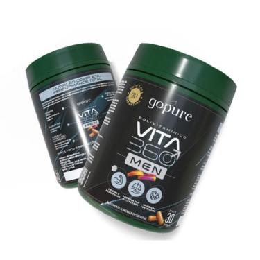Imagem de 2 Potes Vita 360 Men - Multivitamínico para Homens com Vitaminas, Magn