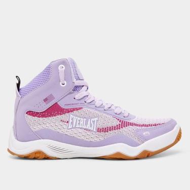 Imagem de Tênis Cano Médio Everlast Forceknit Pro Feminino, Lilás, Branco, 35