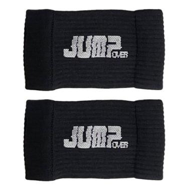 Imagem de Munhequeira Canelada Jump Over, Preto, Branco, UN