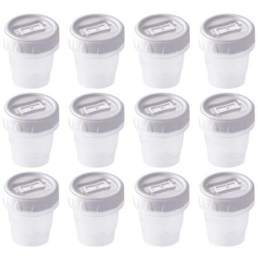Imagem de Kit porta temperos/condimentos rosca 65ml branco 12 peças Plasutil ref