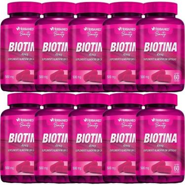Imagem de Kit 10X Biotina 45mcg - 60 Cápsulas - Herbamed-Masculino