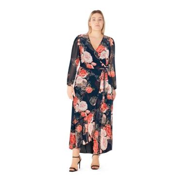 Imagem de City Chic Vestido feminino plus size - Kataleya Maxi, Azul marino, 54