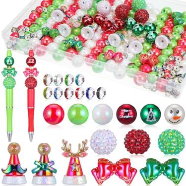 Imagem de FineCheer 300 contas focais para canetas, cor AB, acrílico, 3D, contas coloridas focais, espaçador de strass redondo a granel para caneta com contas, chaveiros, joias, pulseira, colar, berloques