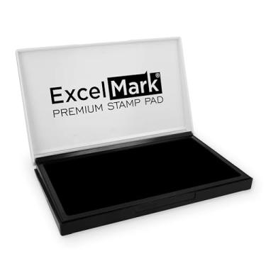 Imagem de Carimbo de tinta de borracha ExcelMark extra grande 4-1/4 por 7-1/4, Preto