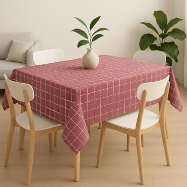 Imagem de Toalha de Mesa Cozinha 2,50x1,50 Estampa Retangular(2,50cm x 1,50cm,Quadriculado rose)