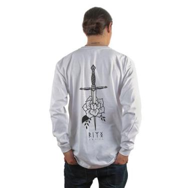 Imagem de Camiseta de manga comprida Rito Art Co Dagger 100% algodão - Lightbek 