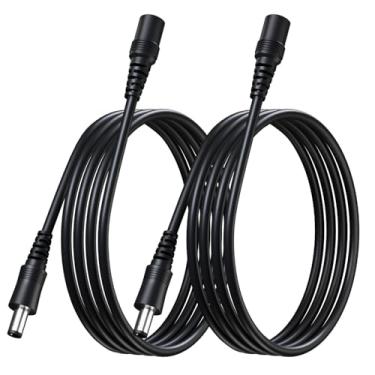 Imagem de OXZEEWEE Cabo de extensão CC de cobre puro, pacote com 2, 2 m, universal, 5,5 mm x 2,1 mm, plugue fêmea para macho, cabo de 12 V para câmera de segurança, IP CCTV, roteador, fita de LED e mais