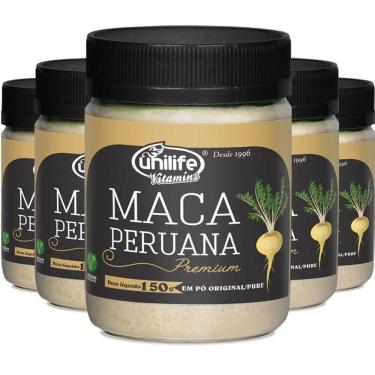 Imagem de Kit 5 Maca Peruana Em Pó Premium Unilife 150g