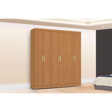 Imagem de Guarda Roupa Casal 6 Portas E 2 Gavetas R590 Canela - Kappesberg