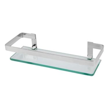 Imagem de 2X Porta Shampoo Reto De Vidro Quadrado