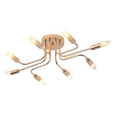 Imagem de Luminária Plafon Sputnik 8 Braços Rose Gold 78cm Sindora Rose