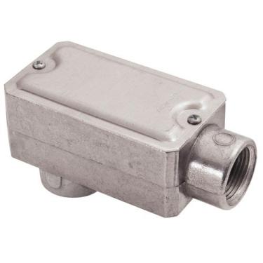 Imagem de Condulete fixo 1/2" tipo "LB" - com tampa / rosca BSP / sem pintura - 