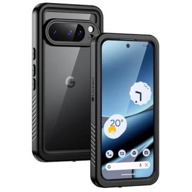Imagem de Lanhiem Capa para Pixel 10 Pro, capa à prova d'água IP68 à prova de poeira com protetor de tela integrado, capa protetora resistente à prova de choque transparente para Google Pixel 10 Pro de 6,3