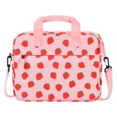 Imagem de Choco Mocha Bolsa infantil para tablet para meninos e meninas, (10-12,5 polegadas), Morango, 12,5 polegadas, 12.5inch（12.5 x 9.8 x 1.3）