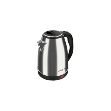 Imagem de Chaleira Elétrica 2 Litros, Aço Inoxidável, 1500W, 220V, Base Giratória 360°, Desligamento Automático, Preta e Inox