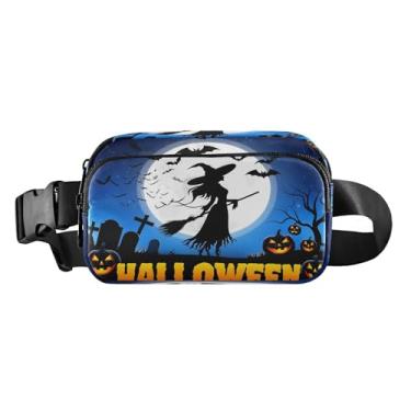 Imagem de CEBUGI Pochetes de caminhada para homens e mulheres, silhueta de bruxa, moderna, resistente à água, com cinto ajustável para treino, viagem, corrida