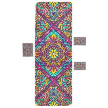 Imagem de STAYTOP Capa de toalha de cadeira de descanso 215,88 cm x 76,2 cm, capa de espreguiçadeira macia, capas de cadeira de praia com bolsos para jardim, pátio, pátio, banhos de sol, gramado, estampa