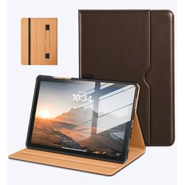 Imagem de DTTO Capa para Samsung Galaxy Tab A11+/A11 Plus/A9+ Plus de 11 polegadas (2023/2025), capa fólio de couro premium com alça de mão para visualização em vários ângulos e despertar/hibernar