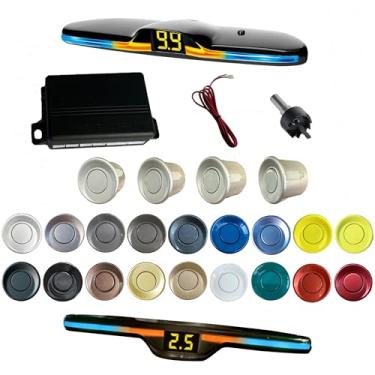 Imagem de SANDETOUN Kit de sensor de estacionamento kit de sensor de reserva sensor reverso para carro 18 opções de cores para sondas ajustável alarme volume profissional sensor de reversa para carro assistente