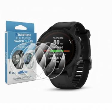 Imagem de TAENTECH Pacote com 6 protetores de tela para Garmin Forerunner 955 47 mm Fácil Instalação. Película TPU transparente antiarranhões e antibolhas, kit de limpeza incluído