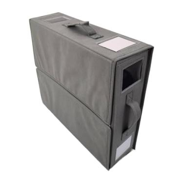 Imagem de YWJLQH Organizador de Lençóis de Quatro Peças, Caixa Organizadora com Alças para Guardar Edredons, Cobertores E Lençóis Tamanho Queen Ou King, Cinza, Tamanho real